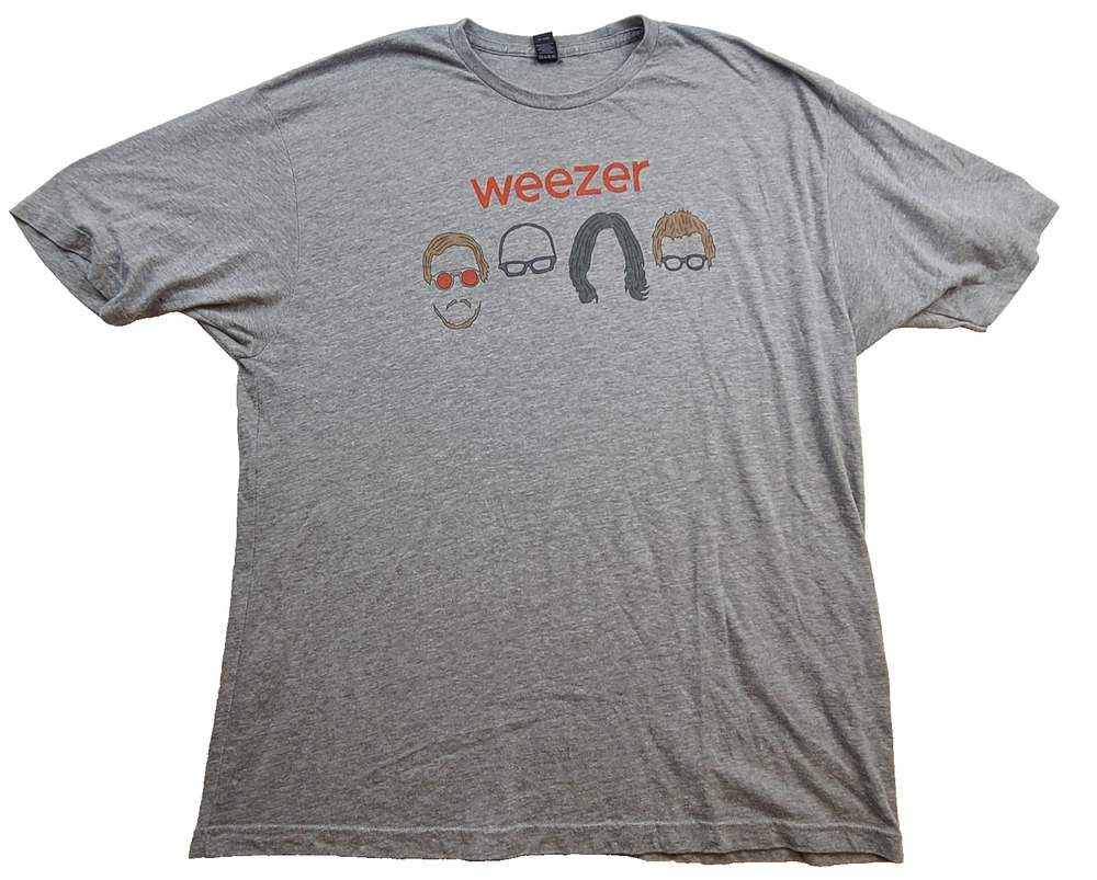Weezer Pixies 2018 Summer Tour T Shirt Mens XXL Gray Concert Band Graphic Tee